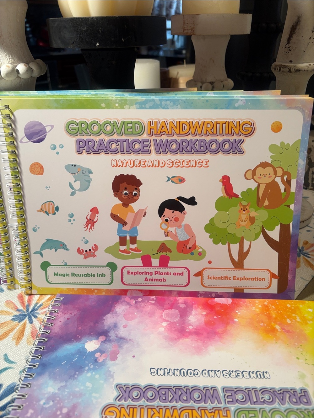 Kids Handwriting Trace Workbook - Colorful Alphabet Practice 6 Books - Picture 3 of 7